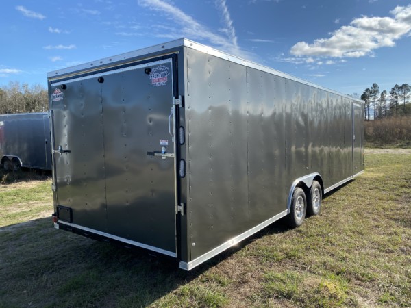 grey 8.5x28 enclosed trailer