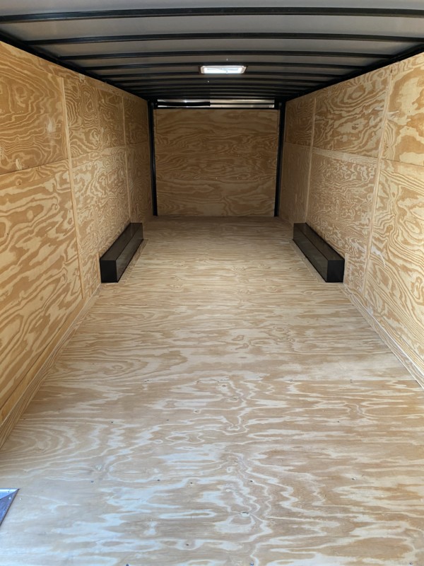 interior of 8.5x28 enclosed trailer