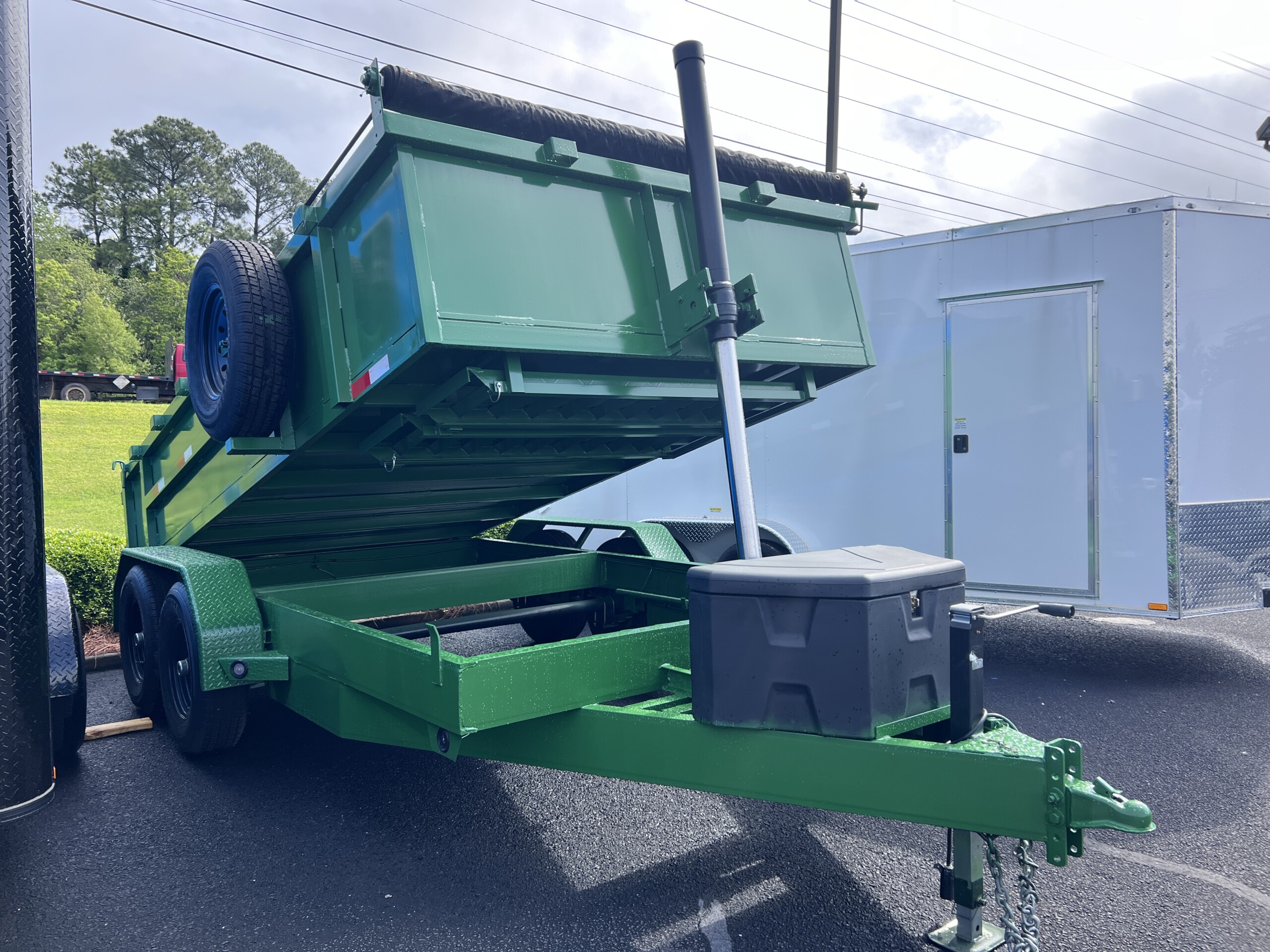 7X14X2 Dump Trailer in Green