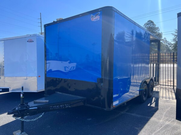 8.5x16ta electric blue BBQ trailer