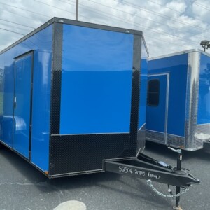 8.5 X 20 TA3 Enclosed Cargo Trailer in Pepsi Blue black trim | 2024 Quality Cargo