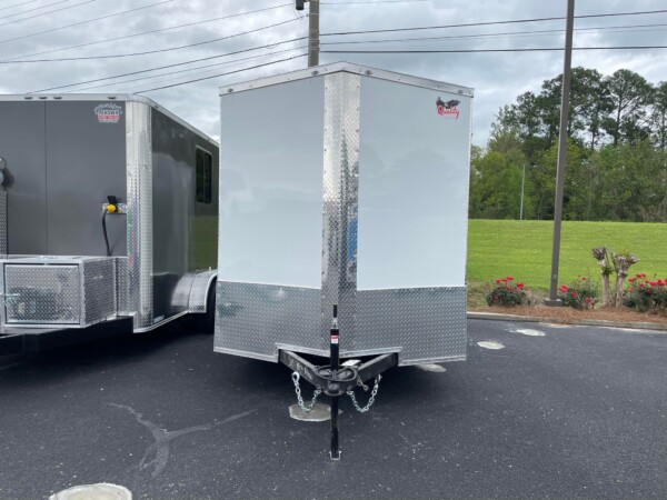 7 x 16TA White Custom Enclosed Cargo Trailer for Sale