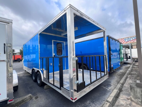 8.5 X 24 TA3 BBQ Trailer in Blue | 2024 Food Truck Trailer | New In Stock