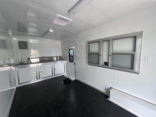 inside view bbq trailer for sale