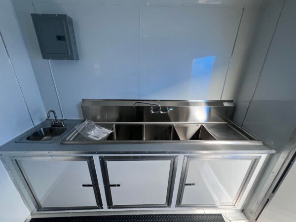 inside view bbq trailer for sale