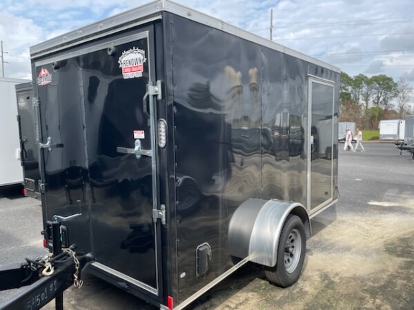 2024 6 X 12 SA BLACK ENCLOSED CARGO TRAILER