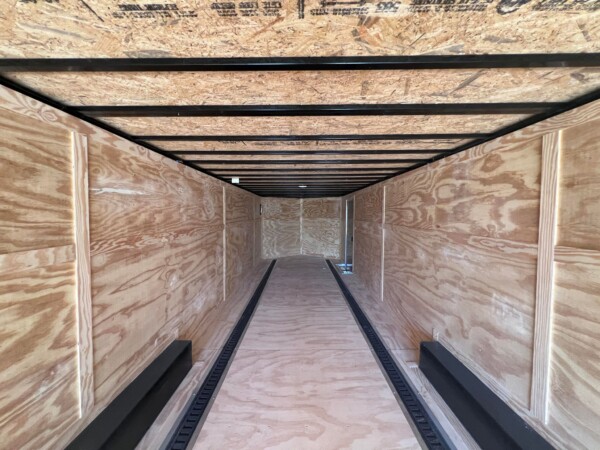 8.5 x 36 enclosed cargo trailer for sale in white