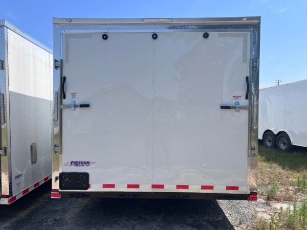 8.5 x 36 enclosed cargo trailer for sale in white