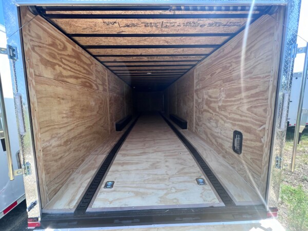 8.5 x 36 enclosed cargo trailer for sale in white