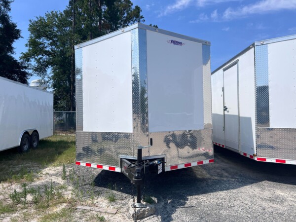 8.5 x 36 enclosed cargo trailer for sale in white