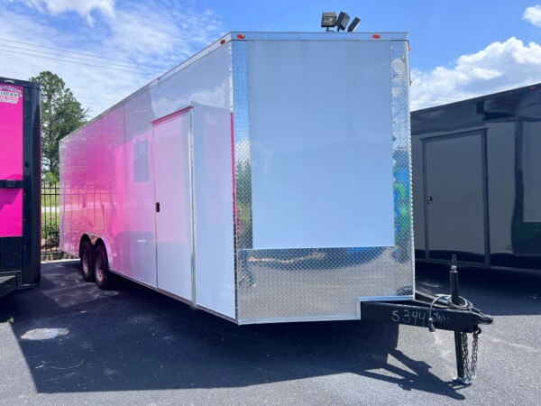 8.5 X 24 TA3 Enclosed Car Hauler for Sale in White