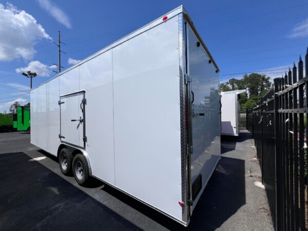 8.5 X 24 TA3 Enclosed Car Hauler for Sale in White