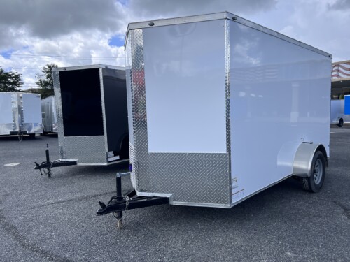 6x12 enclosed cargo trailer for sale in white