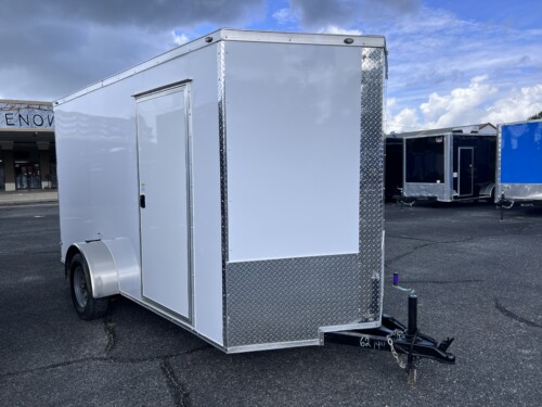 6x12 enclosed trailer on sale - monthly special in white