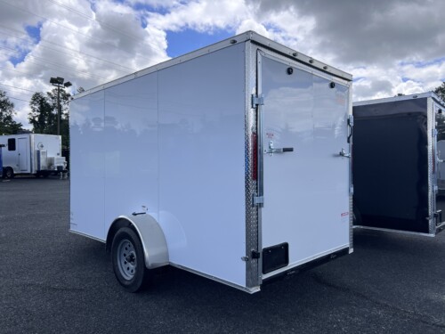 6x12 enclosed cargo trailer on sale - monthly special in white