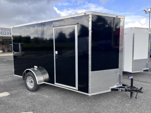 black 6x12 enclosed cargo trailer for sale - monthly special