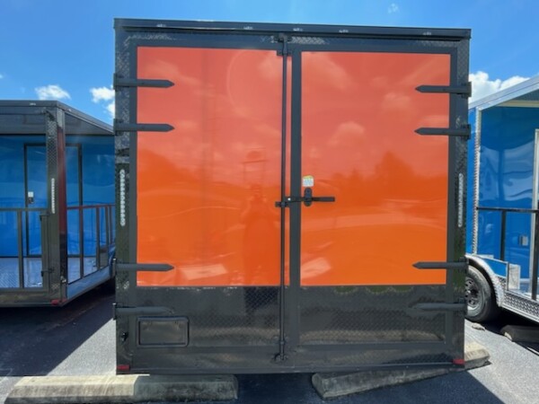 8.5 x 22 food trailer for sale in vibrant orange