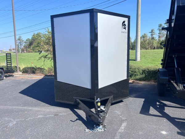 7x16 silver frost black out enclosed trailer for sale