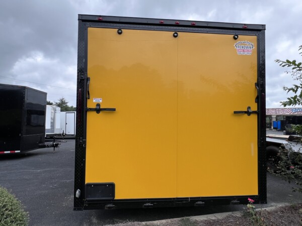 8.5X24TA3 Enclosed Cargo Trailer in Yellow BLK Out