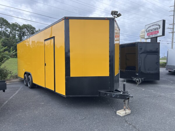 8.5X24TA3 Enclosed Cargo Trailer in Yellow BLK Out