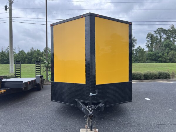 8.5X24TA3 Enclosed Cargo Trailer in Yellow BLK Out