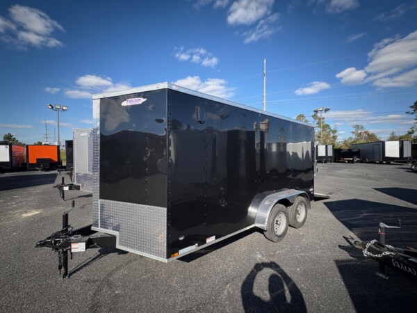 black 7x14 freedom cargo trailer for sale