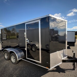 black 7x14 freedom cargo trailer for sale