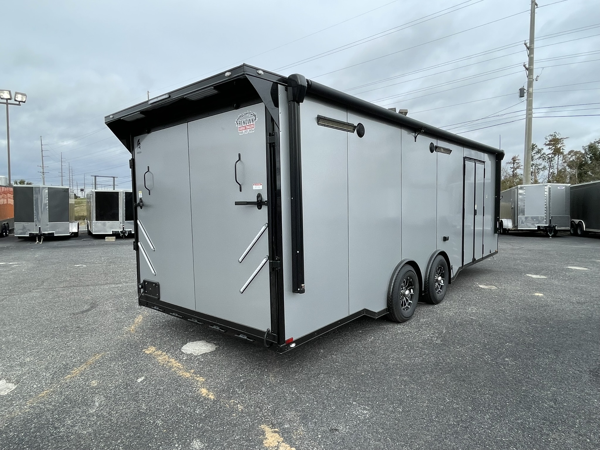 8.5x24ta silver blackout race trailer for sale