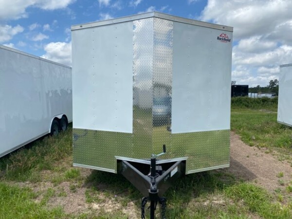 8.5 X 28 TA WHITE ENCLOSED TRAILER