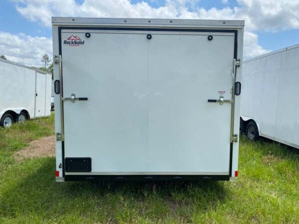 8.5 X 28 TA WHITE ENCLOSED TRAILER