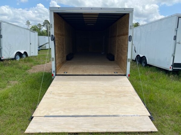 8.5 X 28 TA WHITE ENCLOSED TRAILER