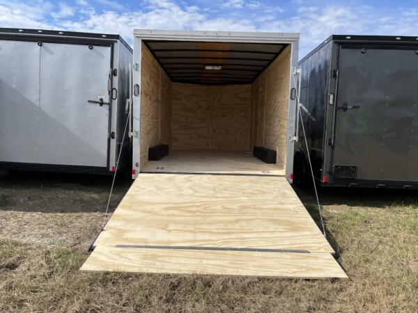 8.5 x 16 silver frost enclosed cargo trailer for sale on clearance