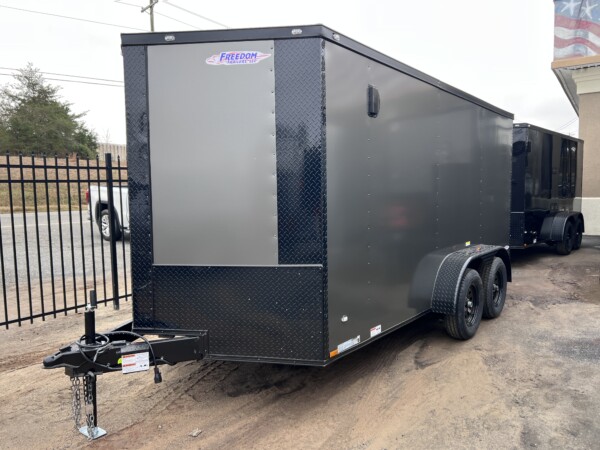 86062 7x14ta CHARCOAL BO ENCLOSED TRAILER