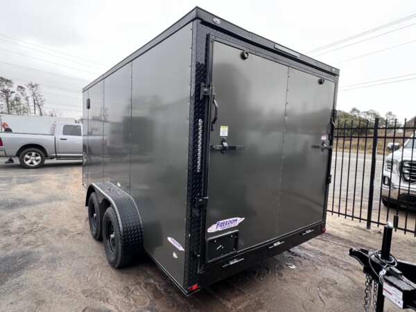 86062 7x14ta CHARCOAL BO ENCLOSED TRAILER