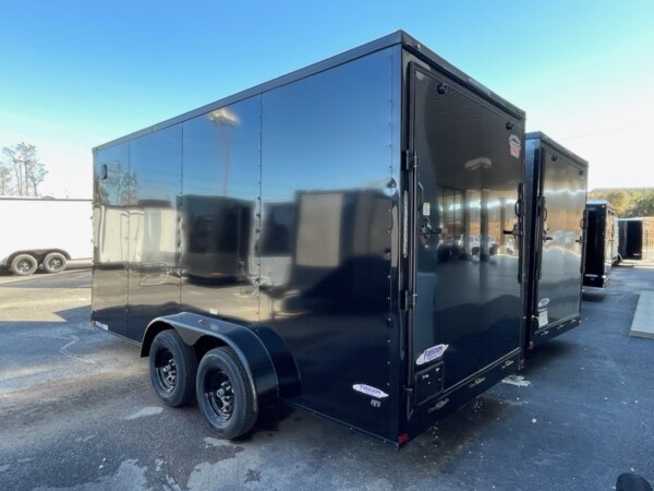 86166 7X16TA BLACK BO ENCLOSED TRAILER