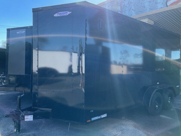 86166 7X16TA BLACK BO ENCLOSED TRAILER