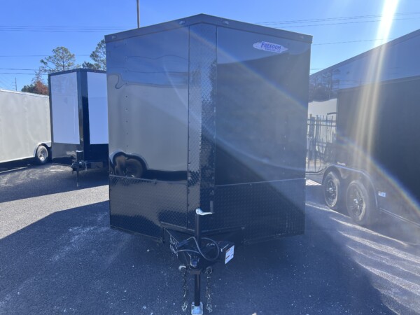 86245 7X14TA BLACK BO ENCLOSED TRAILER