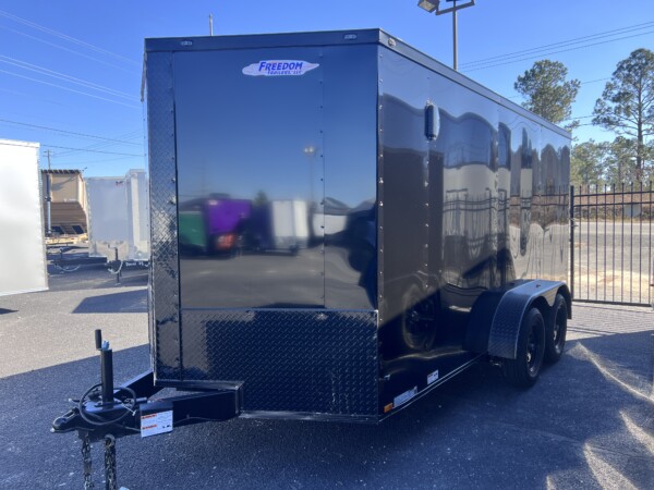 86245 7X14TA BLACK BO ENCLOSED TRAILER