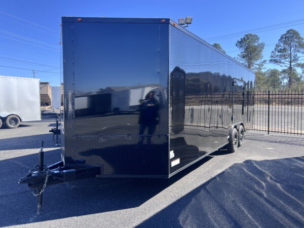 86245 7X14TA BLACK BO ENCLOSED TRAILER