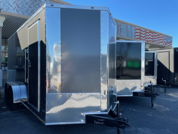 7X16TA CHARCOAL ENCLOSED TRAILER for sale