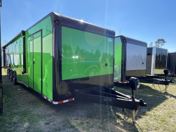 8.5x36 TTA Lucky Green & Black Bo Race Trailer for Sale | Fully Equipped