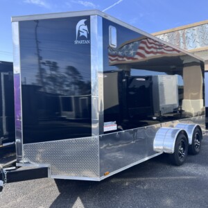 7x16ta-black enclosed cargo trailer for sale