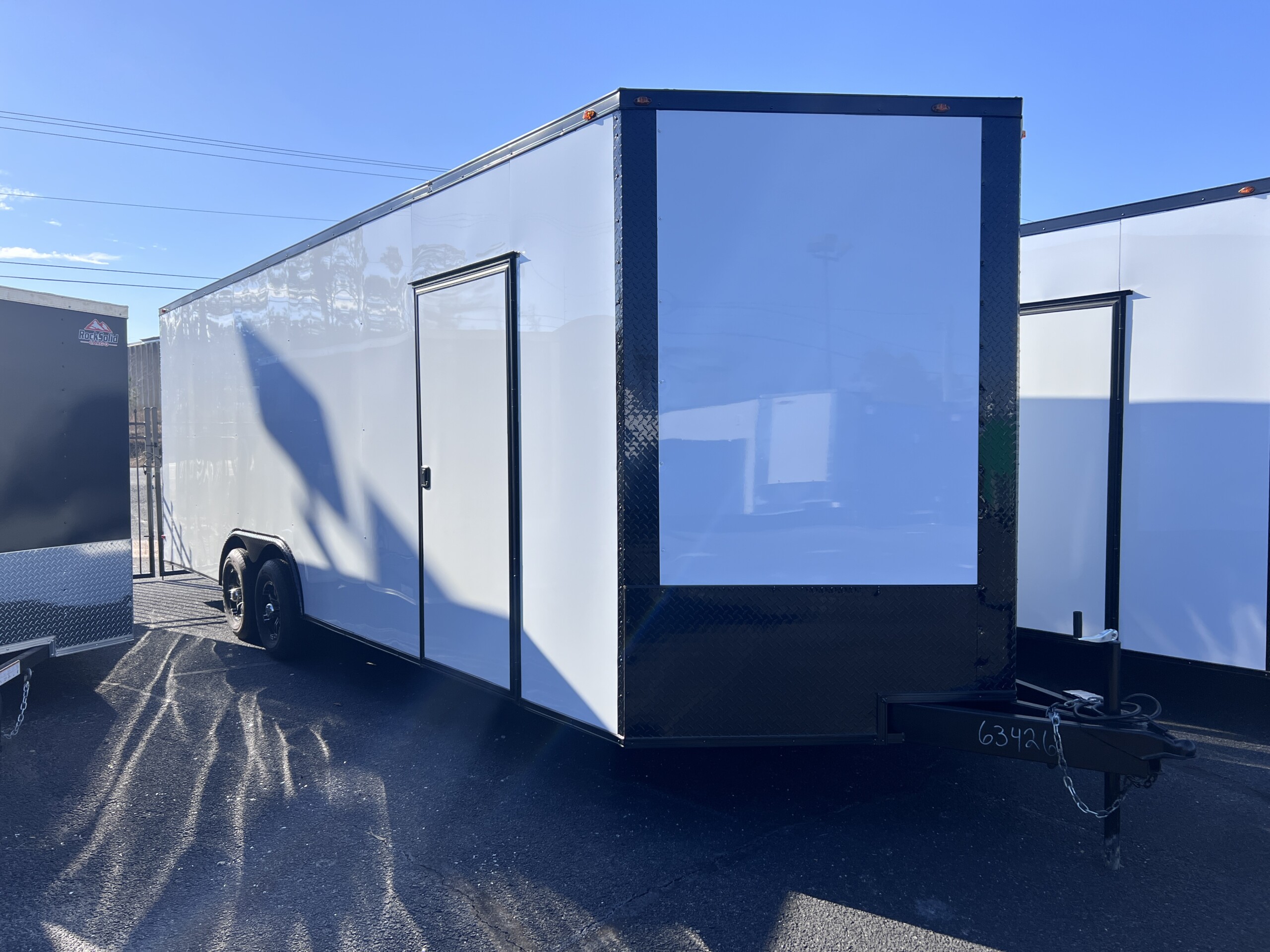 8.5x24 TA4 White Blackout Enclosed Trailer for Sale | 8.5x24 Cargo Trailer