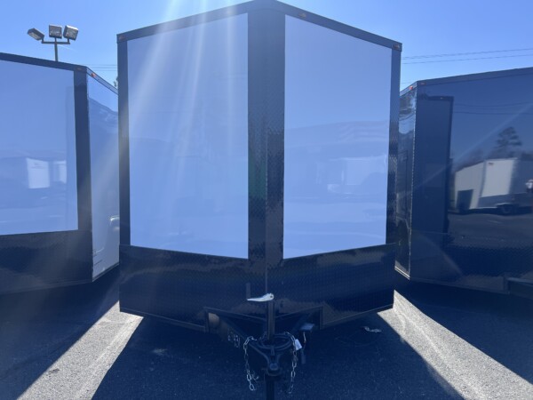 8.5x24 TA4 Enclosed Car Hauler White BO for Sale