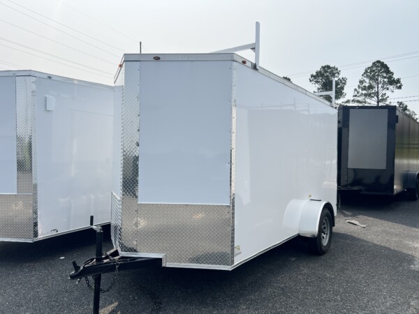 South Georgia 6 X 12 SA Enclosed Cargo Trailer | Polycore, 6'6" Height, Semi-Screwless, Ladder Racks for sale