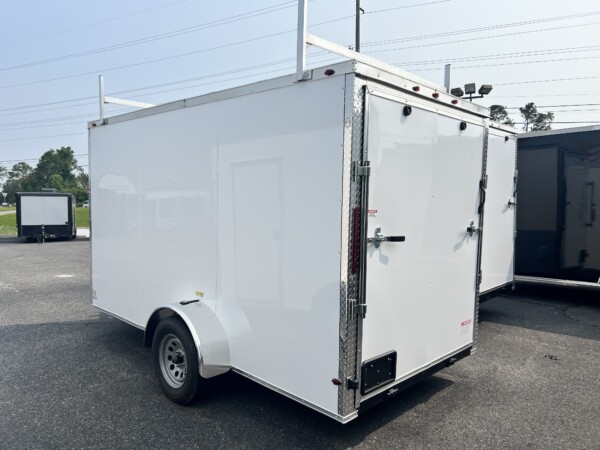 South Georgia 6 X 12 SA Enclosed Cargo Trailer | Polycore, 6'6" Height, Semi-Screwless, Ladder Racks instock