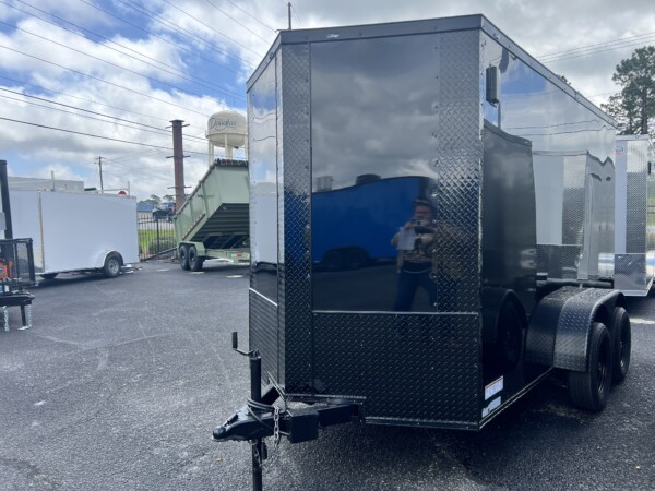 JC 6x12TA Enclosed Trailer – Blackout & .080 PolyCore Exterior for sale at Renown Cargo Trailers