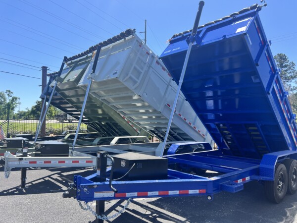 7x14x2ta panther blue dump trailer for sale