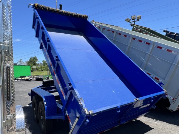 7x14x2ta panther blue dump trailer for sale