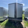 6x12 Silver Blackout Enclosed Cargo Trailer for Sale by Rock Solid Cargo. In stock and ready to be picked up or delivered.